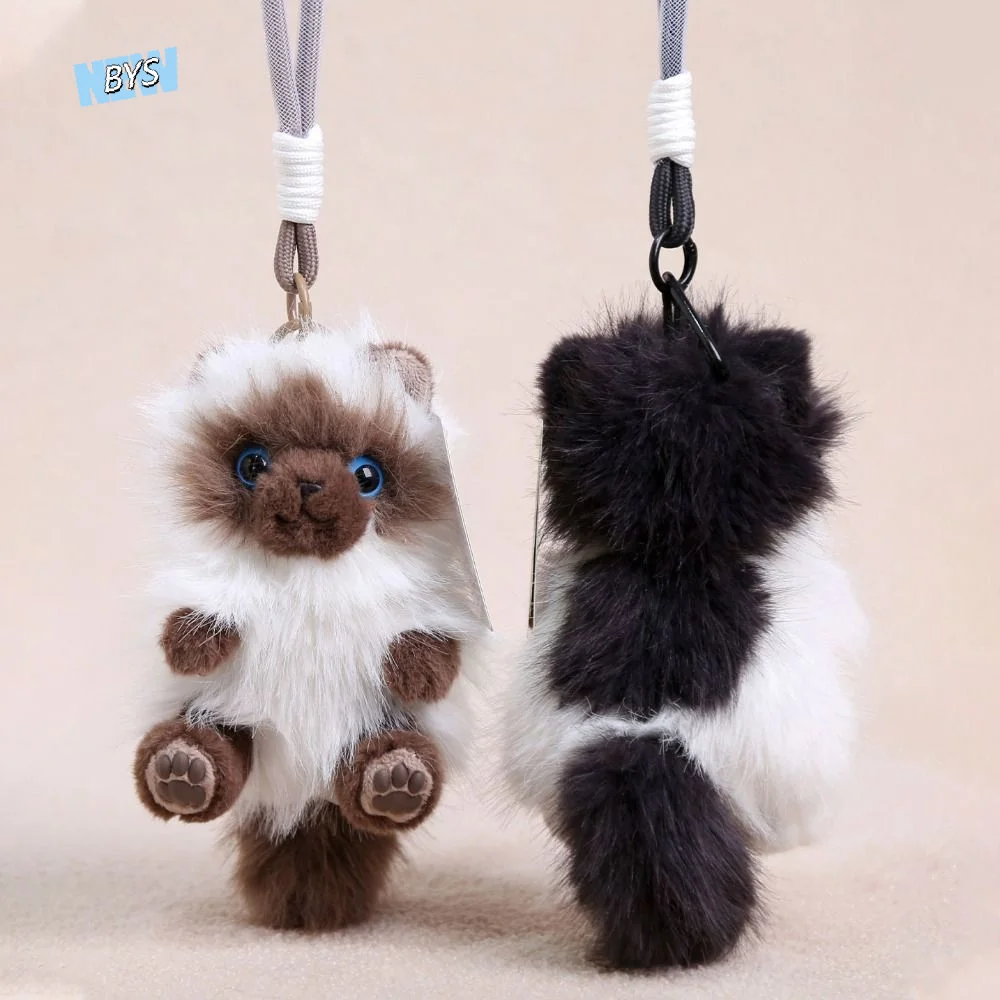 

PP Cotton Puppy Cat Plush Keychain Simulation Cat Cute Plush Doll Pendant Cartoon Soft Bag Pendant Hanging Ornaments