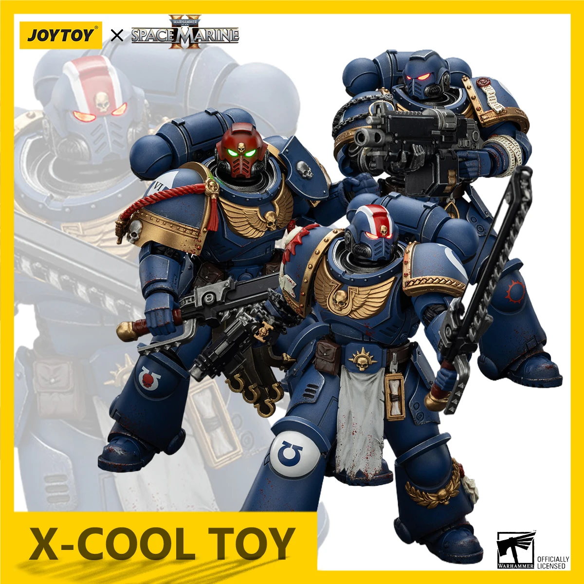 JOYTOY Warhammer 40K Фигурка 1/18 Uitramarines Lieutenant Titus Фигурка Gadriel Brother Chairon Joint Подвижная модель