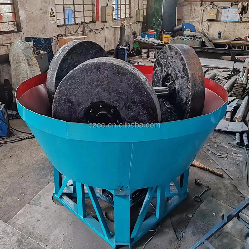 High Efficiency Gold Ore Grinding Wet Pan Mill For Sale