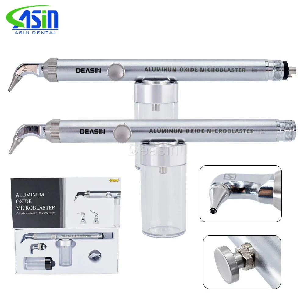 DEASIN  Dental Air Polisher Abrasion Microetcher Sandblasting Sandblaster Teeth Polishing Air Prophy 2/4Holes B2/M4 More Types