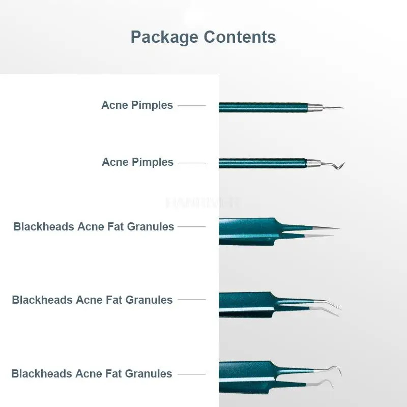  Acne Needle Clip Set Acne Needle Acne Needle Blackhead Clip Cell Clip Stainless Steel Repair Set Facial Care Home