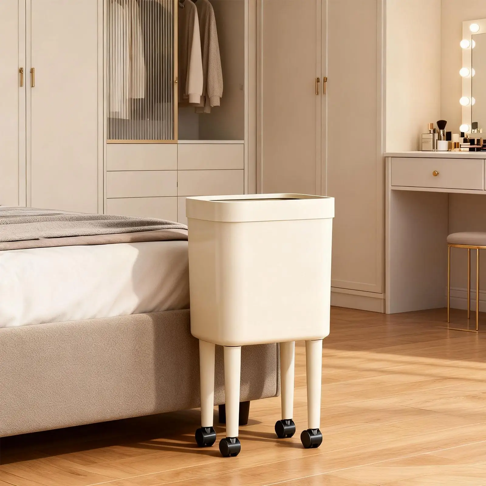 Trash Can Practical Waste Bin Garbage Can Wastebasket for Office Kitchen Bedroom Toilet
