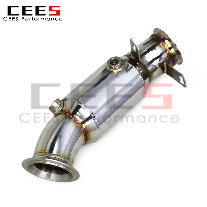 CEES Free Flow Exhaust Downpipe for BMW M2 F87 N55 3.0T 2014-2018 Performance Stainless Steel Straight Car Exhaust Pipe System