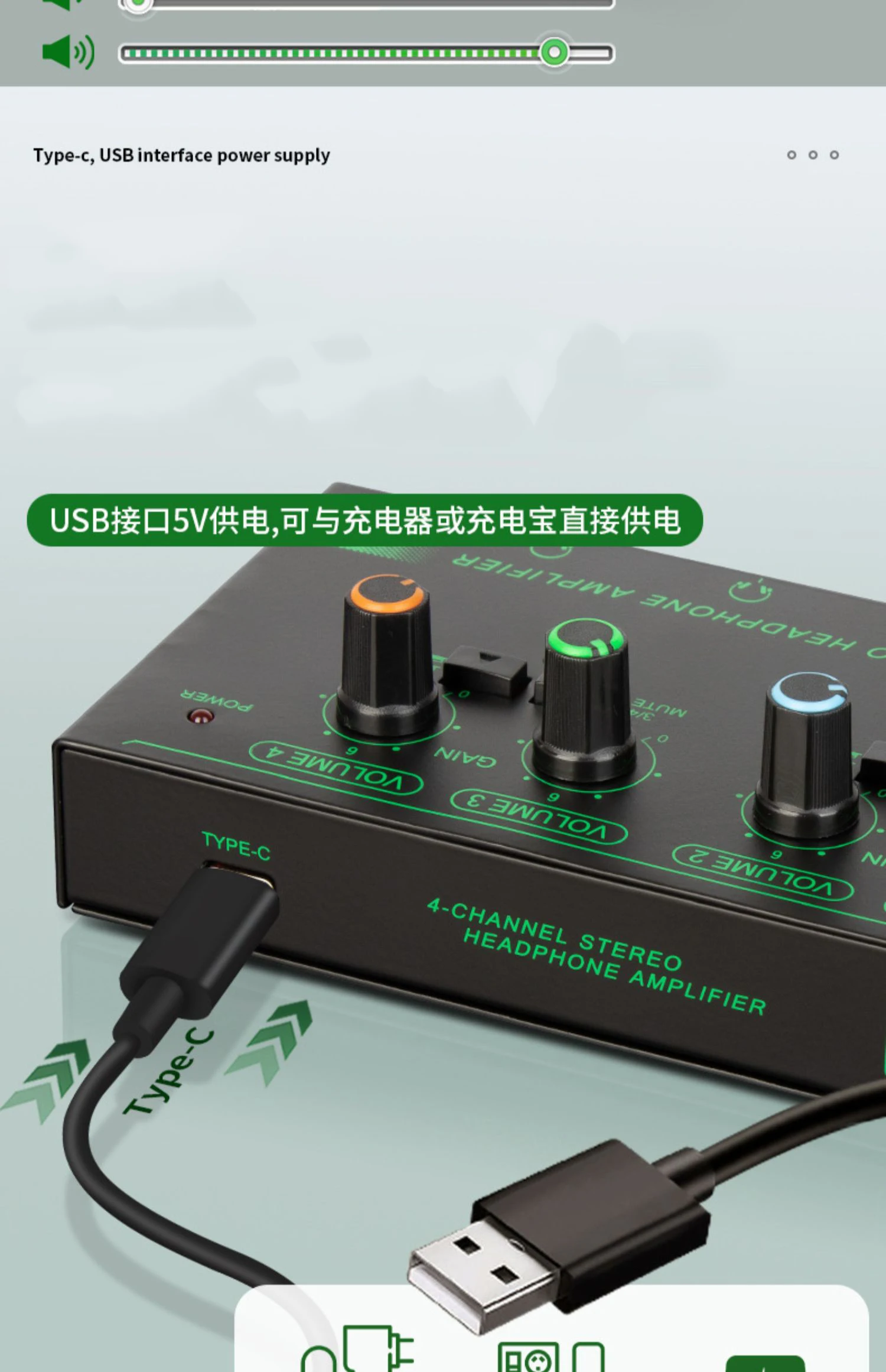 New RGB Professional 4-Way Headphone Amplifier 6-Way Headphone Amplifier Lossless Monitoring Splitter Recording Studio