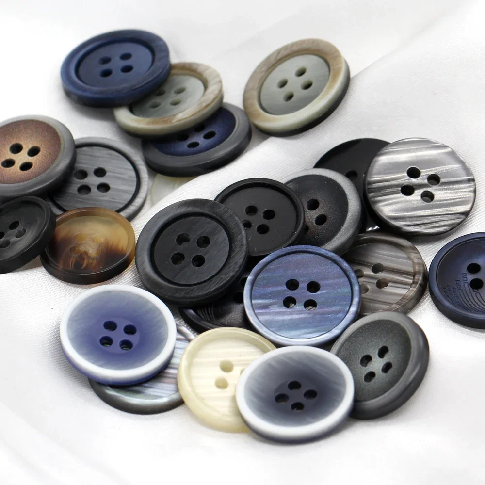 HENGC 15/20mm Fashion Men Coat Horn Resin Buttons For Clothes Fashion Suit Uniform Blazer Pants Handmade Decorations DIY Crafts