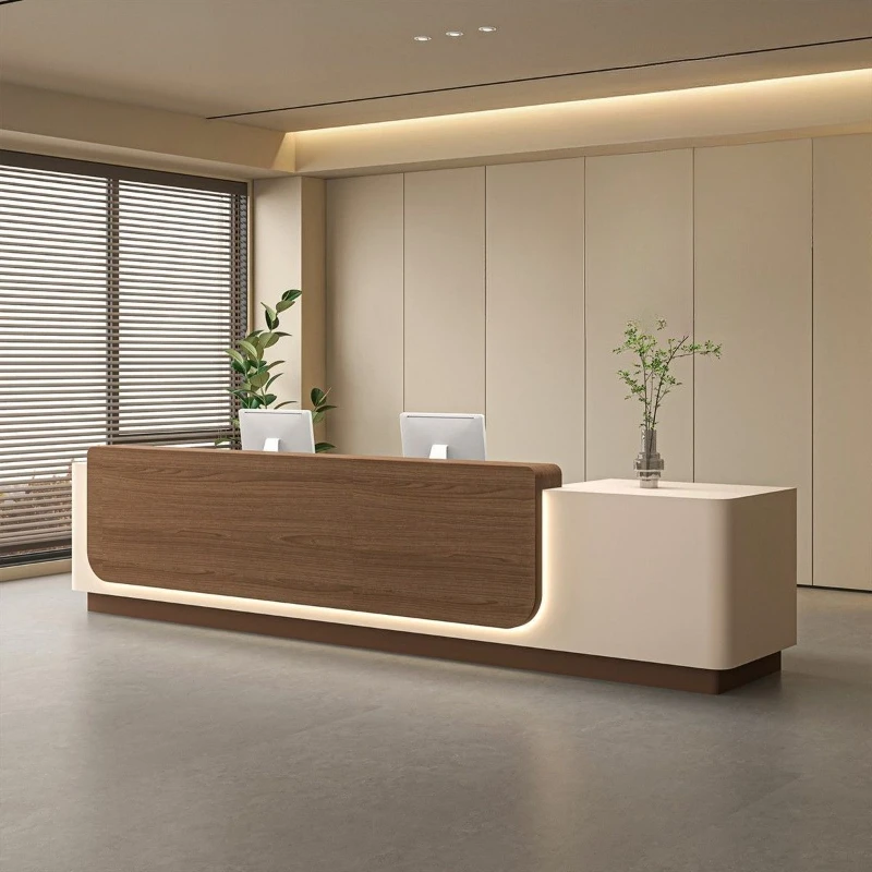 

Modern company front desk reception desk office bar counter