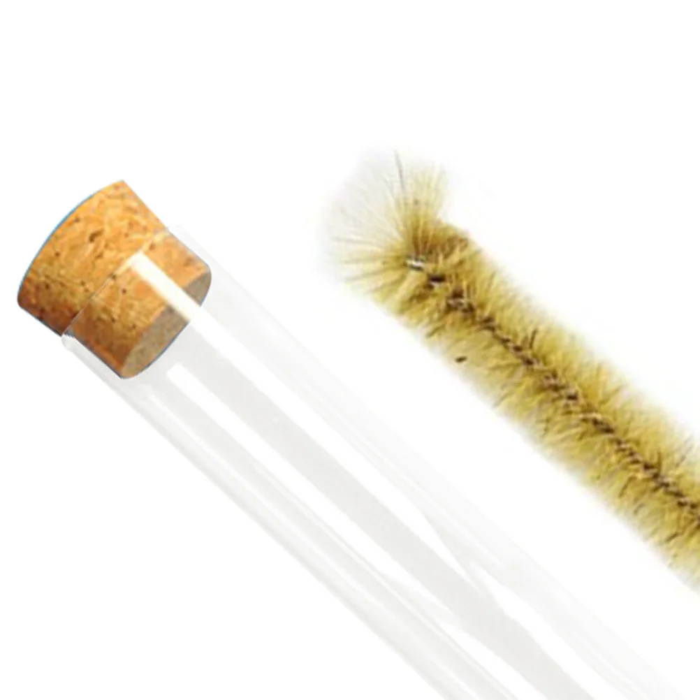 15Pcs Glass Test Tubes Cork Stoppers Leakproof Powder Liquid Storage Scientific Experiments 20x150mm Travel Samples