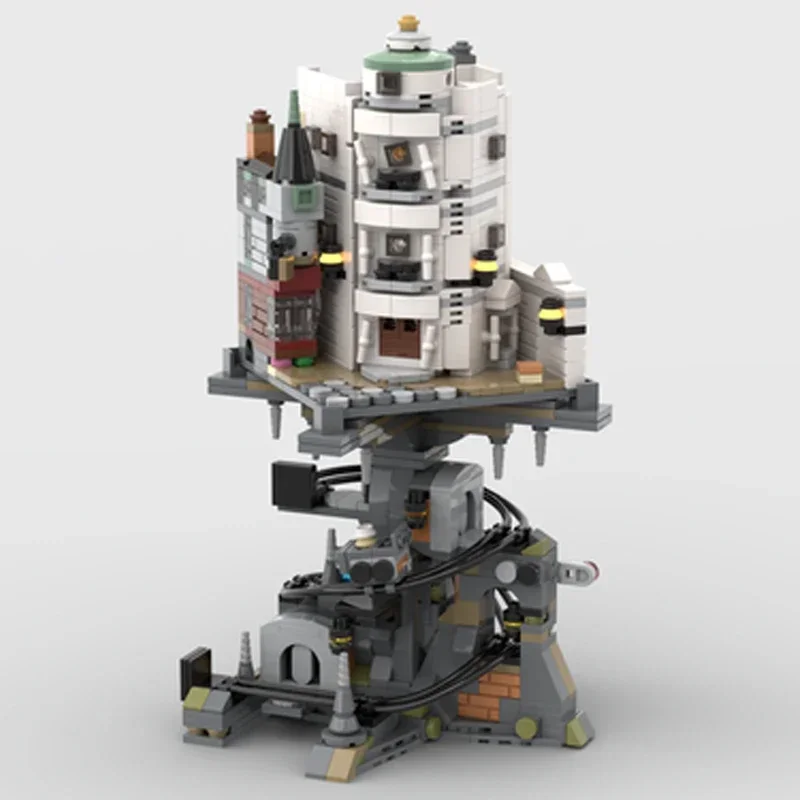 Moc อาคารอิฐ Street View รุ่น MINI Bank และ Mine เทคโนโลยี Modular Blocks ของขวัญของเล่นเด็ก DIY ชุดประกอบ