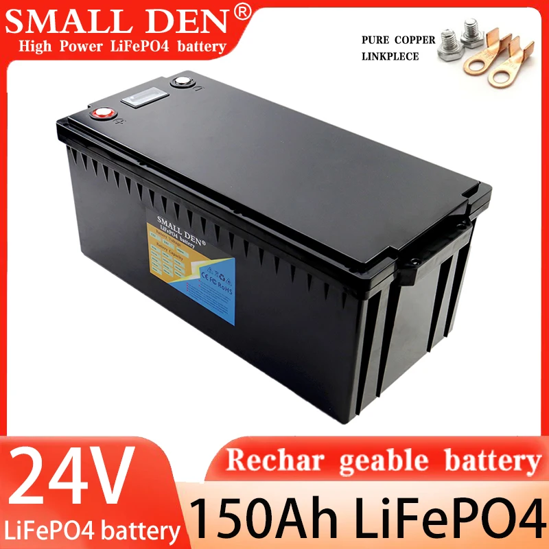 بطارية ليثيوم فوسفات الحديد 150AH24V BMS بطارية ليثيوم قابلة للشحن سيارة تخييم جولف على الطرق الوعرة مركبة الطاقة الشمسية خالية من الضرائب