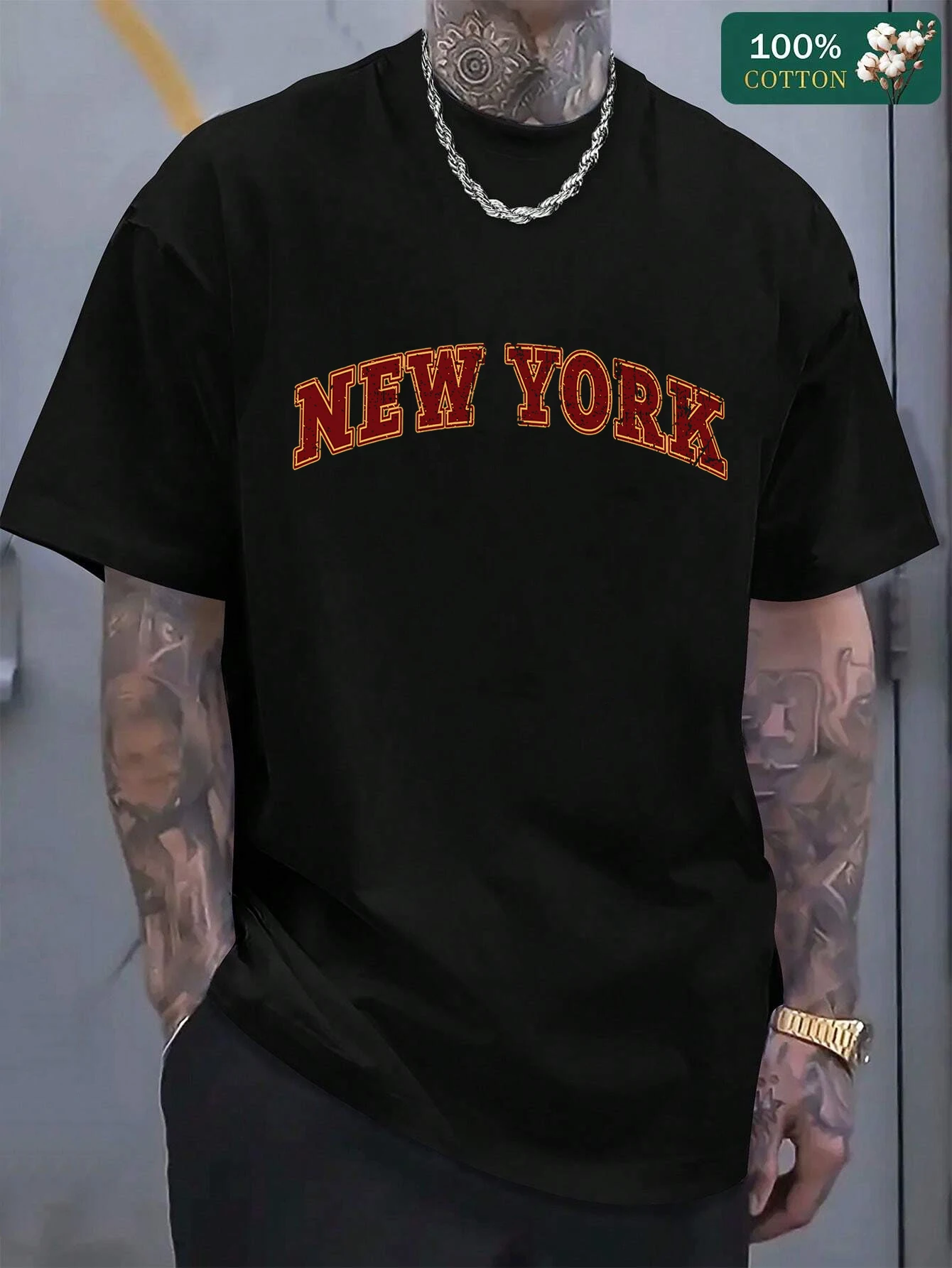 

Мужские дышащие футболки с принтом Нью-Йорка, универсальная свободная футболка, повседневная мягкая хлопковая футболка с короткими рукавами, летняя крутая уличная одежда