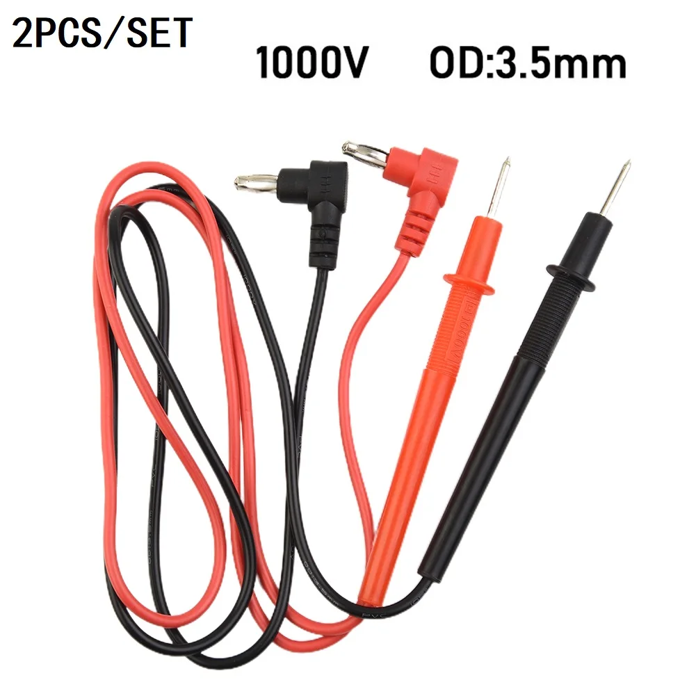 2PCS Multimeter Table Pen Probe Test Leads Pin For Digital Multimeter Clip Leads Cable Multi Meter Tester Lead Probe Wire Pen