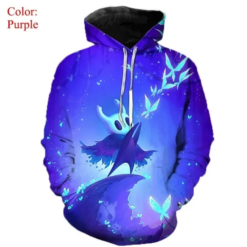 Hot Games Hollow Knight Graphic Hoodies For Men Women 3D Print Pullover Sweatshirts Tops Hip Hop Plus Size Hoodie Streetwear