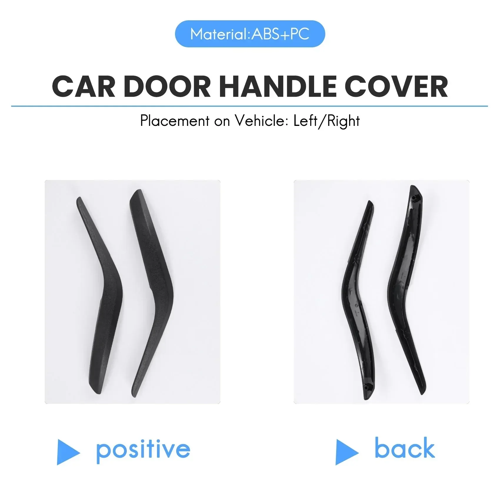 

Auto1/2PCS Auto Inner Door Handle Pull Panel Cover Plastic Black Left Right #51412991775 #51412991776 Fit For BMW X1 E84 2009-20