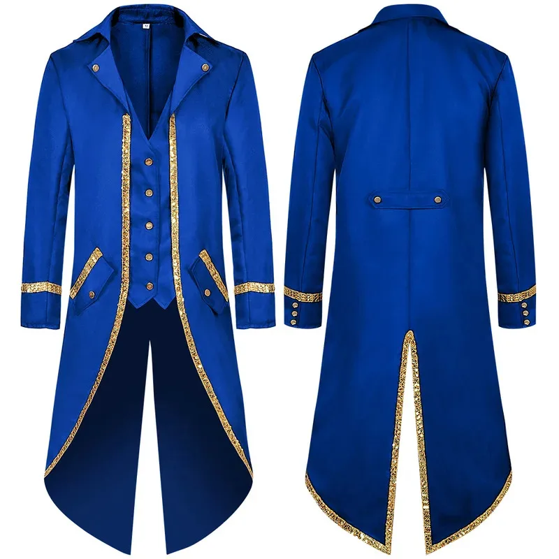 

European American New Halloween Medieval Retro Steampunk Stage Costume Men's Cosplay Traje X;2,F;5.N