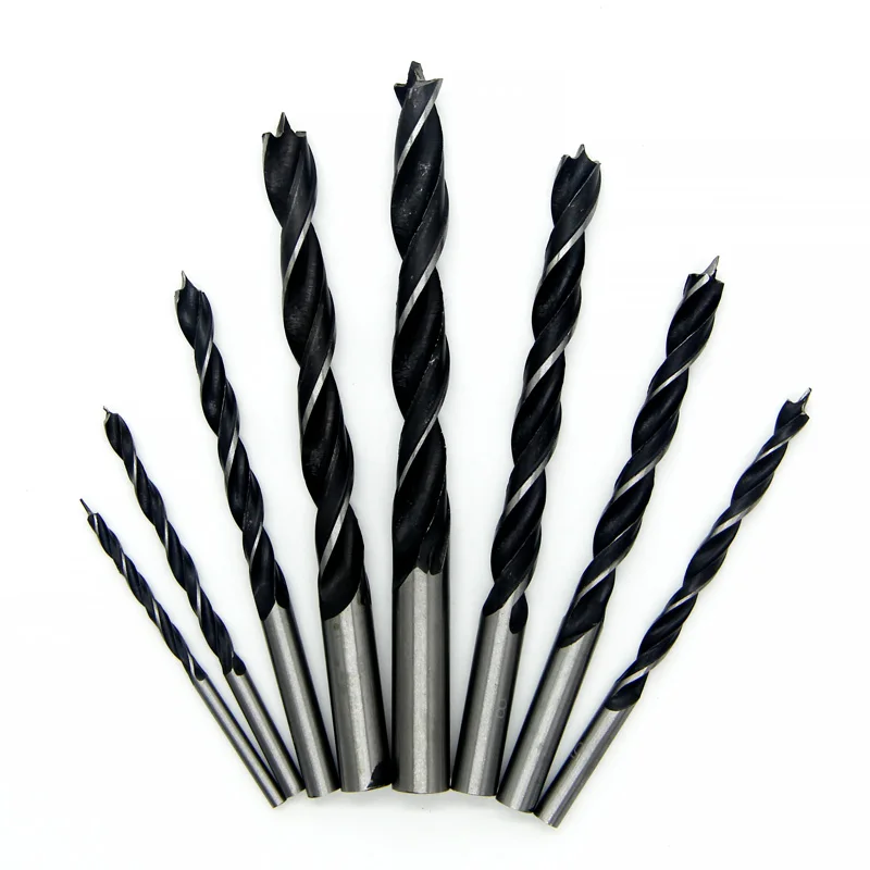 Três-ponto Carpintaria Broca Perfuração Suporte Broca Elétrica Broca Cabeça Rotativa Madeira Prancha Buraco Torção Brocas Set Pcs