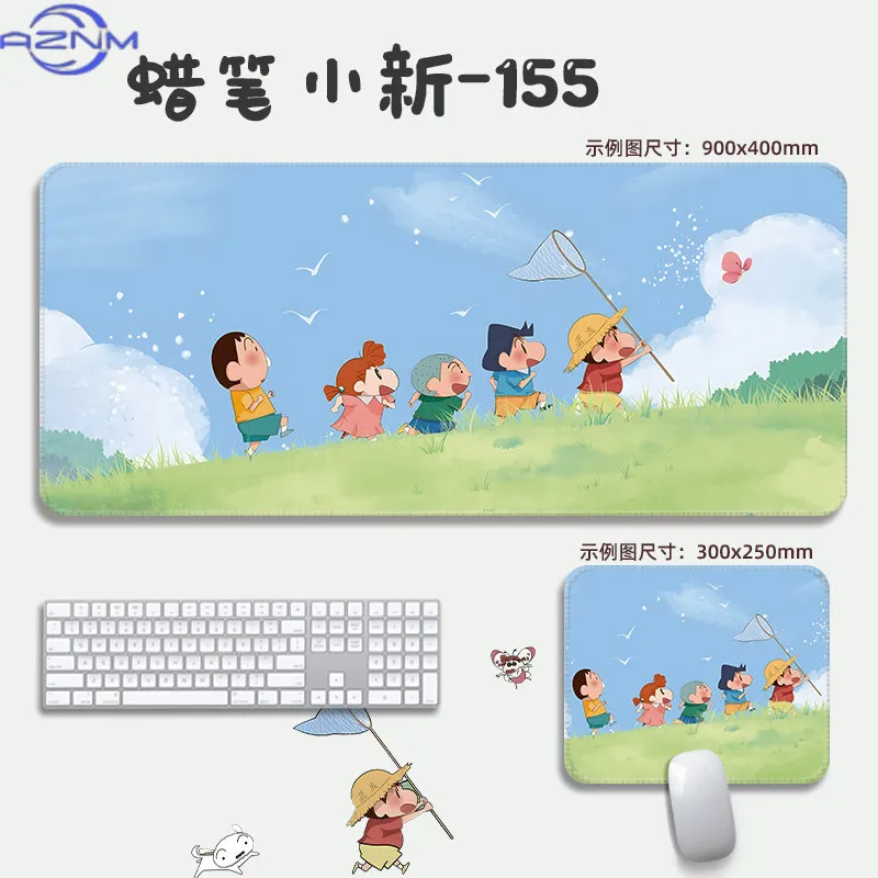 Crayon Shin chan Anime Mouse Pad Large Office Esports Game Pads Cute Cartoon Computer Keyboard Mat Notebook Non slip Table Rug
