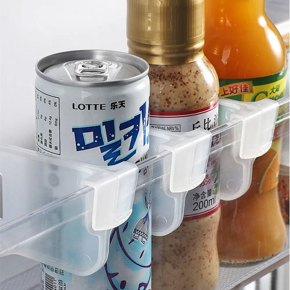 2/4/6Pcs Home Refrigerator Storage Partition Board Retractable Plastic Divider Storage Splint Kitchen Bottle Can Shelf Organizer