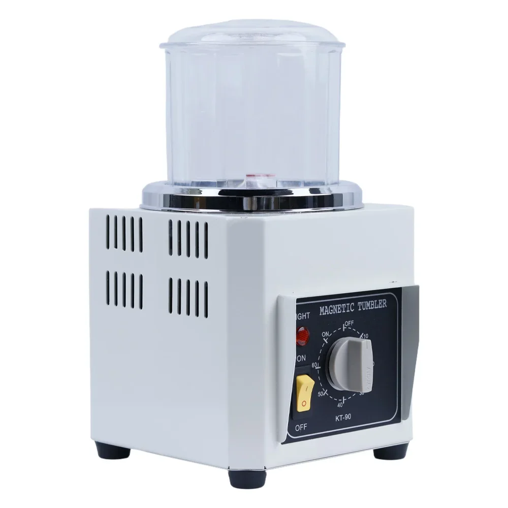 New KT-90 Magnetic Tumbler Jewelry Polisher Metal Finisher Finishing Machine 110V/220V Gold Precision Parts Polisher
