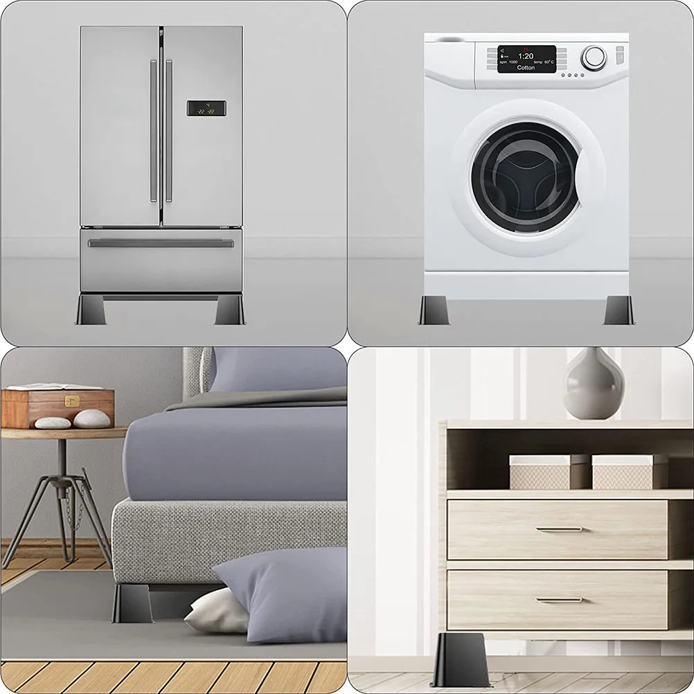 

4pcs Bed Risers Heavy Duty Furniture Lifts Anti-Scratch Floor Protector For Bed Frame Couch Desk Table Leg Raiser Storage Space