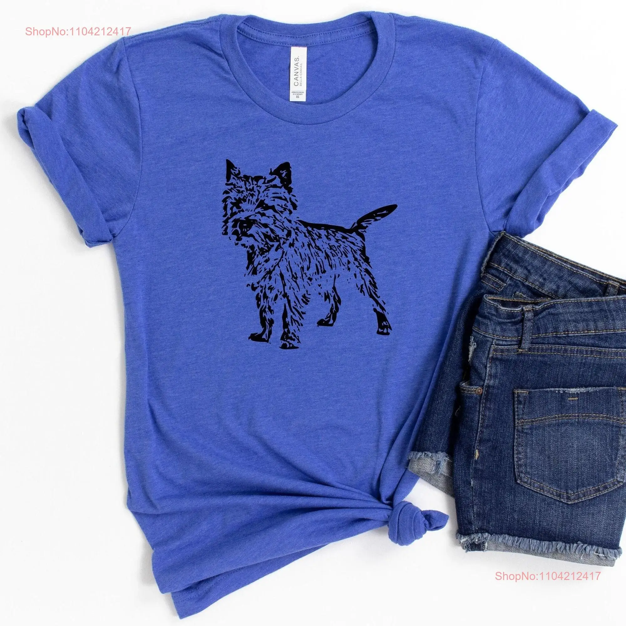 Cairn Terrier T Shirt Dog Mom Lover s  long or short sleeves