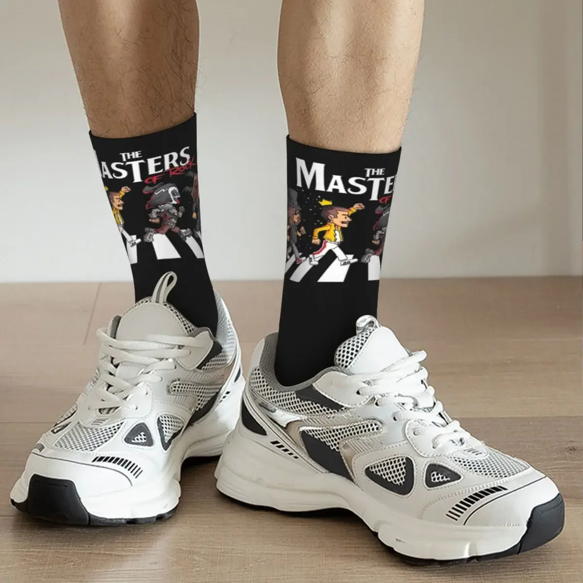 Calcetines deportivos divertidos para hombre y mujer, medias transpirables de los maestros del Rock, a la moda, para primavera, verano, Otoño e Invierno