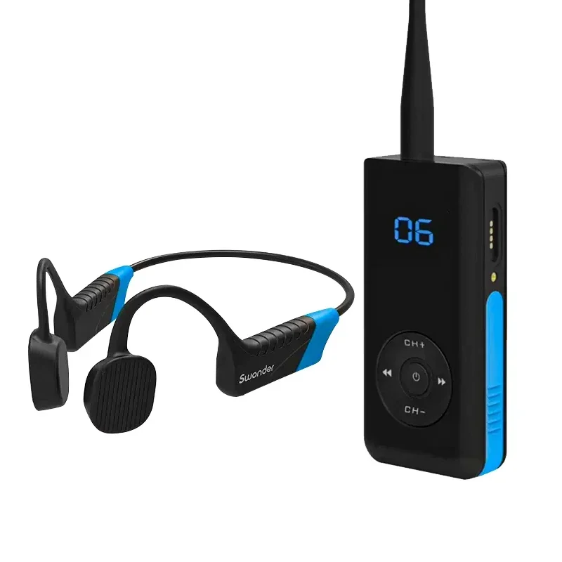 

Swimming headset, underwater waterproof walkie-talkie, host teaching and training, special bone conduction headset