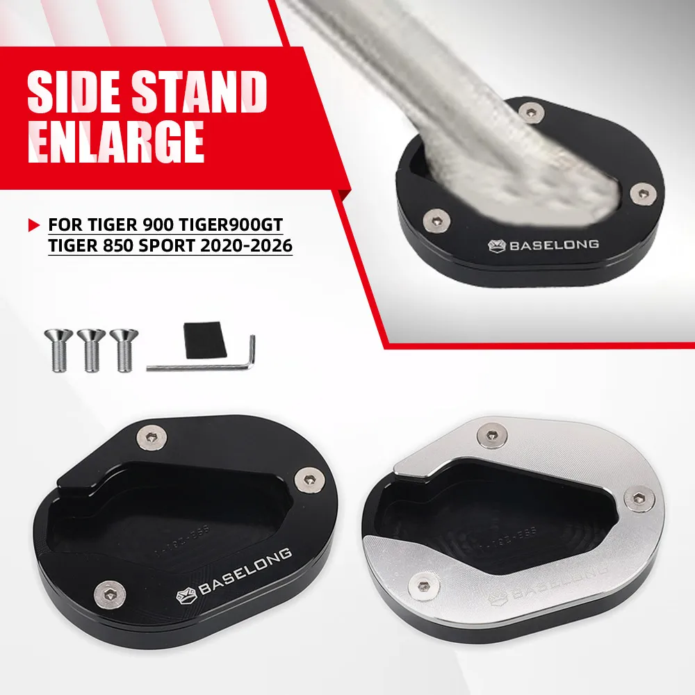 Motorcycle Kickstand Foot Side Stand Extension Pad For TIGER 900 TIGER900GT TIGER 850 Sport 2020 2021 2022 2023 2024 2025 2026