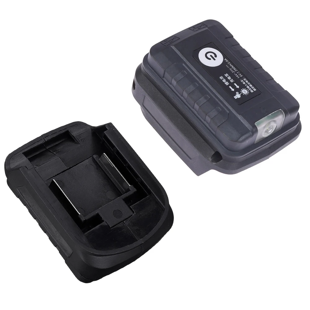 

Easily Charge Your Devices Anywhere Set of Two Battery Adapters with LED Lights for Compatibility with For 18V Batteries