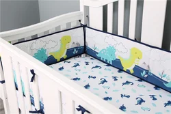 100% polyester micro fiber brushed newborn baby Crib Liner fence protector crib rail padding for sides classic collection