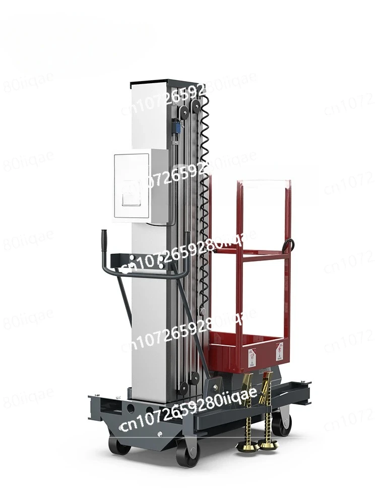 Single Column Mobile  Factory  Warehouse Manned Small Cargo Elevator Elevator Electric Hydraulic Lifting Platform