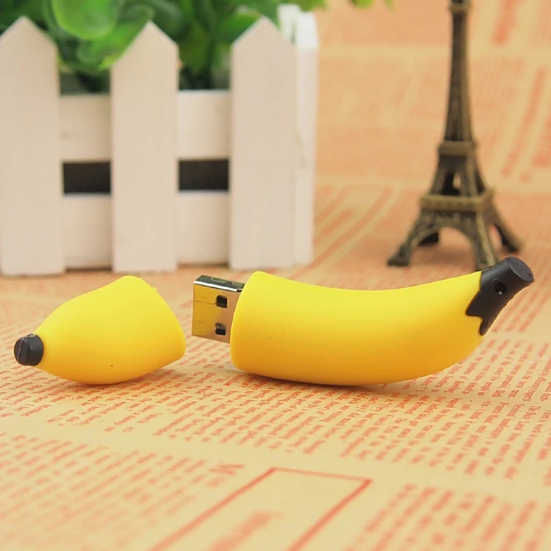 Usb Flash Drive Cartoon Banana Flash Memory Card Pen Drive 32GB Usb Stick 64G Pendrive 128GB 16G 8G Flash Drive Creative Gift