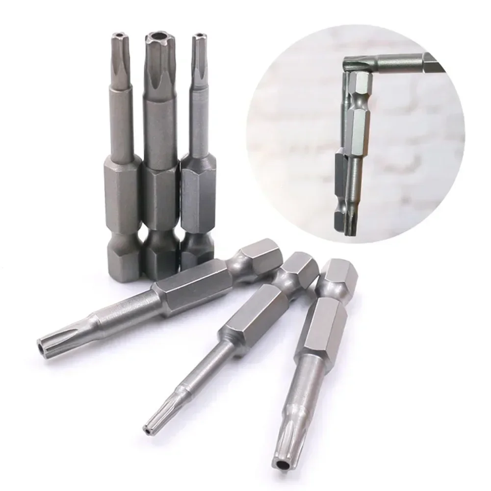 Imagem -04 - Conjunto de Bits de Chave de Fenda Magnética Hex Haste de Cinco Pontos Torx Chave de Fenda Bits t8 T10 T15 T20 T25 T27 T30 T40 Parafuso Peças 50 mm