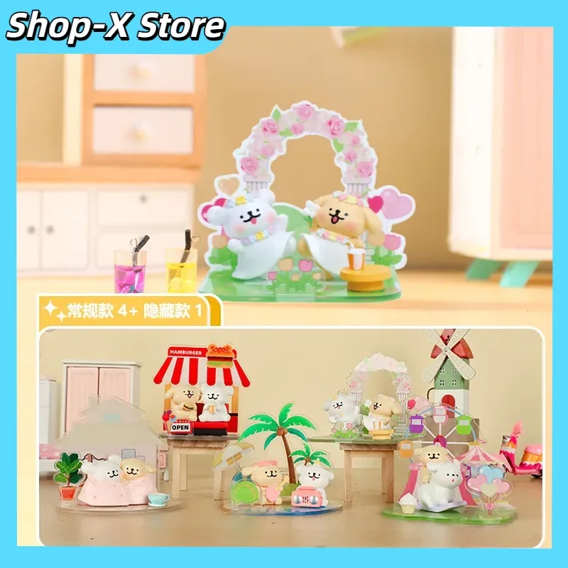 Nueva caja ciega de arte de línea de perro de la suerte, regalo de recuerdo de boda Kawaii para niñas/damas de honor, bonita decoración de escritorio