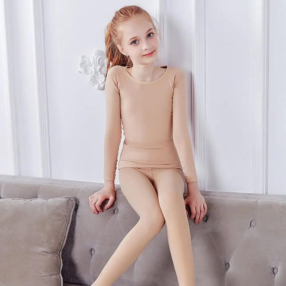 conjunto-de-roupa-termica-infantil-de-inverno-da-moda-elastico-cor-nude-conjunto-de-roupa-Intima-de-bale-collant-quente-de-la