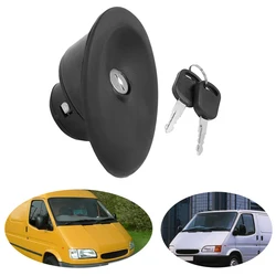 Black Fuel Gas Tank Cap with Lock Keys 3966745 For Ford Transit MK4 MK5 1994 1995 1996 1997 1998 1999 2000