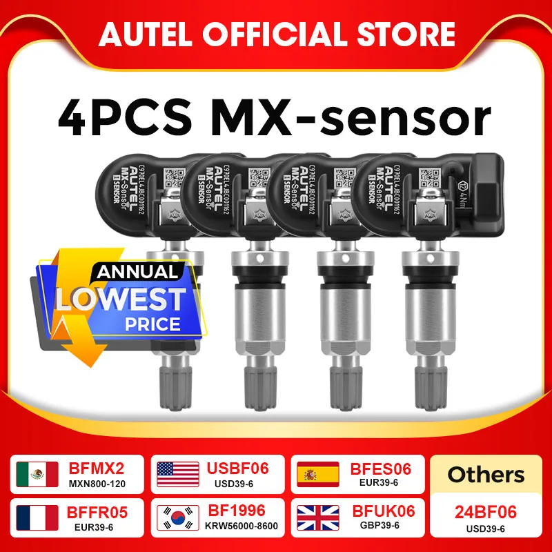 Autel MX Sensor 433 315MHZ TPMS Sensor Tire Repair Tools Scanner MaxiTPMS Pad Tire Pressure Monitor Tester Programming MX-Sensor