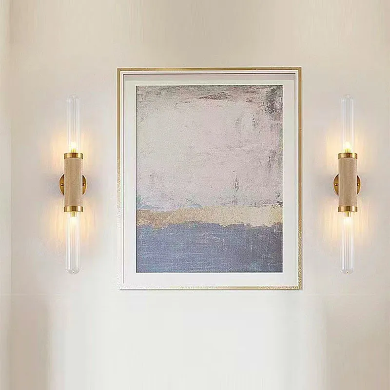 Nordic Designer Luxury Restaurant Bedroom Bedside Wall Lamp Modern Background Wall Model Room Sconce Simple LED Decorative Light