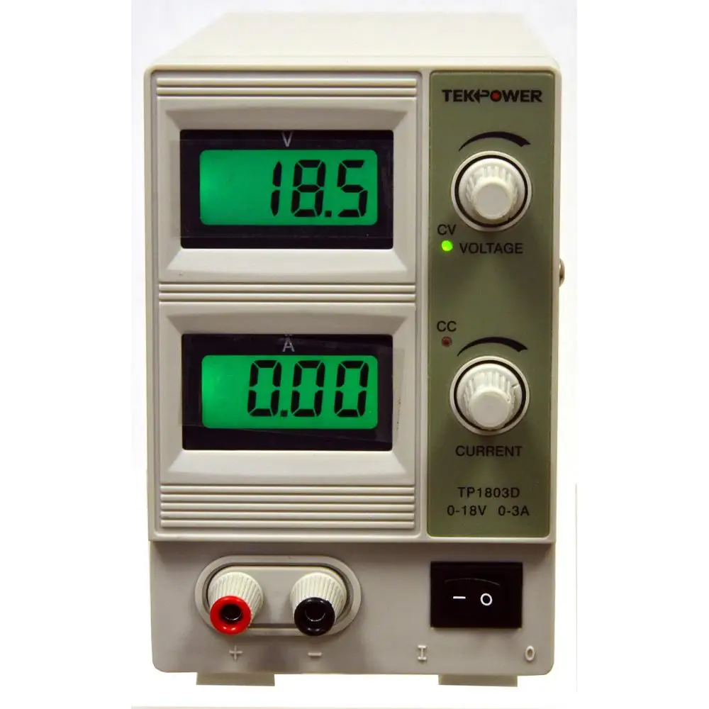 Variables lineares DC-Netzteil in Laborqualität, 0–18 V bei 0–3 A, PC-Krokodilkabel, Netzkabel, wellenfrei, hochpräzise, stabile Ausgabe