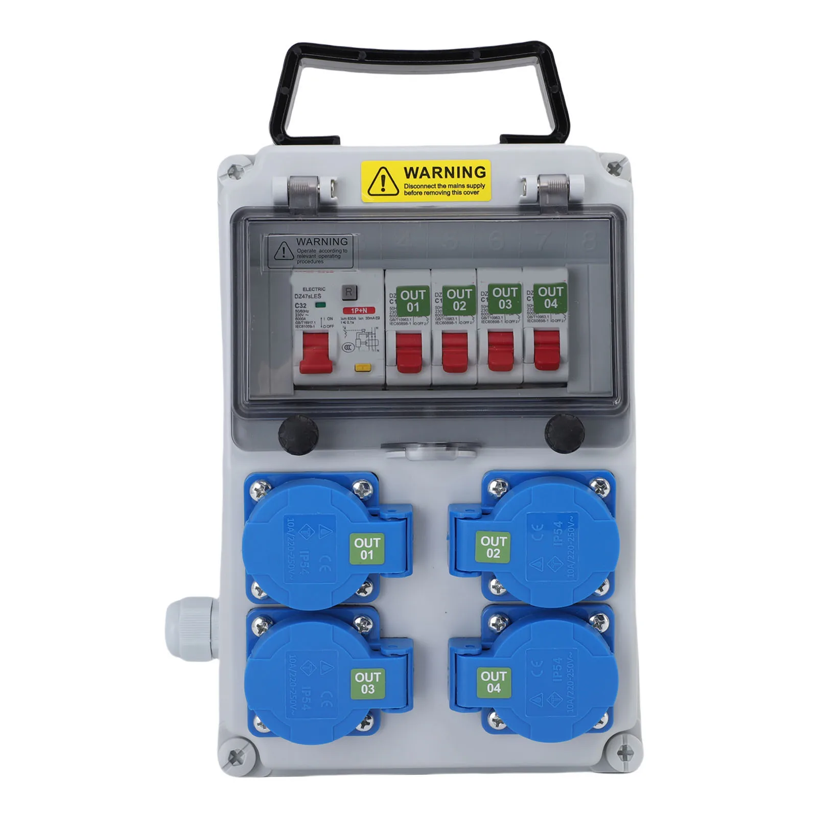 

Socket Distribution Box Pre Wiring Flame Retardant Portable Industrial Socket Box 260x170x140mm for Workshop Warehouse Factory