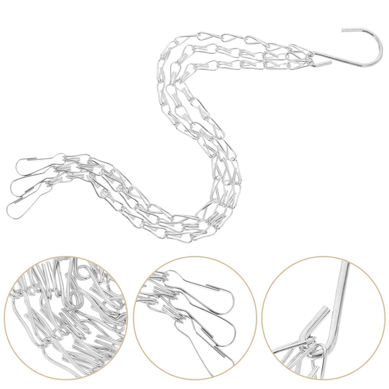 

Black Hanging Chain Iron Flower Pot Hangers Chains for Plants Ceiling Hooks Balcony Garden Decorative Planter Chains