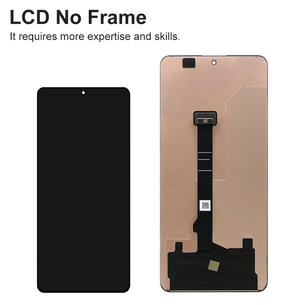 AMOLED POCO X6 5G Screen Replacement for Xiaomi Poco X6 23122PCD1G 23122PCD1I LCD Display Touch Screen Digitizer with Frame