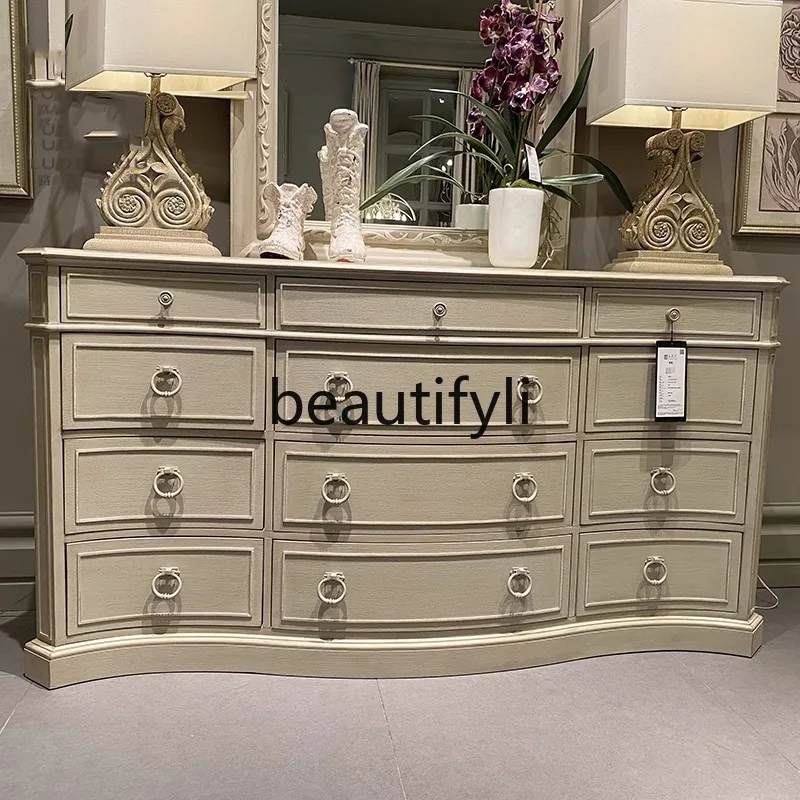 

Solid Wood American Modern Living Room Bedroom Storage Cabinet Drawer Cabinet Chest of Drawers