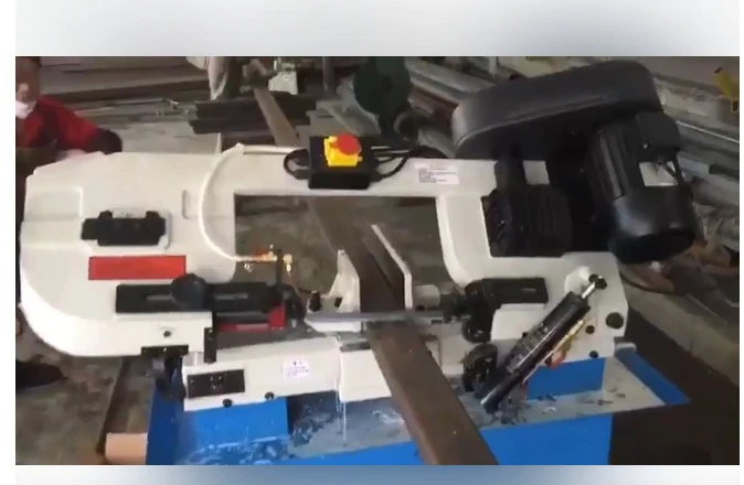 Horizontal metal band saw machine, small belt with hydraulic cooling, manufacturer direct sale of BS-712N metal band saw machine