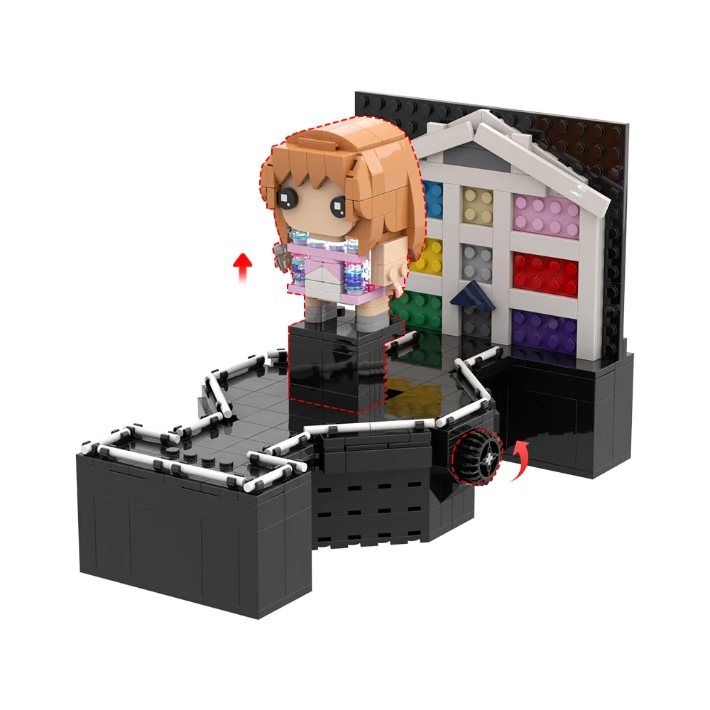

MOC Taylors Brickheadz модель строительные блоки певица концертный подъемный сценический рисунок периферийные кирпичные игрушки подарки для взрослых для фанатов