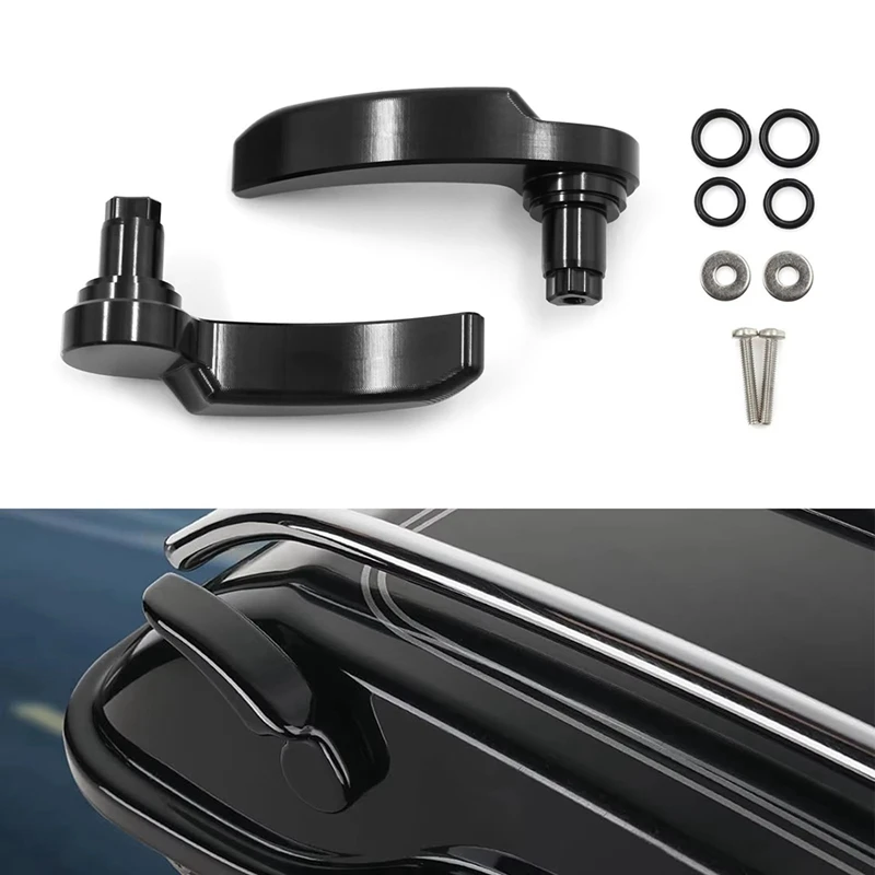 Motorcycle Saddlebag Seat Belt Buckle Pull Rod Kit For  Touring Electra Glide Road King FLHR FLTRX 14-21