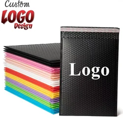 Sobre de plástico con logotipo personalizado impreso, bolsa de envío de mensajería Postal acolchada, bolsas de correo con logotipo personalizado, correo de burbujas de polietileno