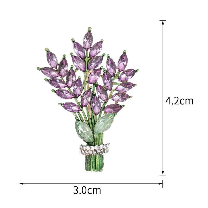Модные броши с кристаллами лаванды, булавки, женская одежда, свадебная бижутерия, аксессуары для подарка