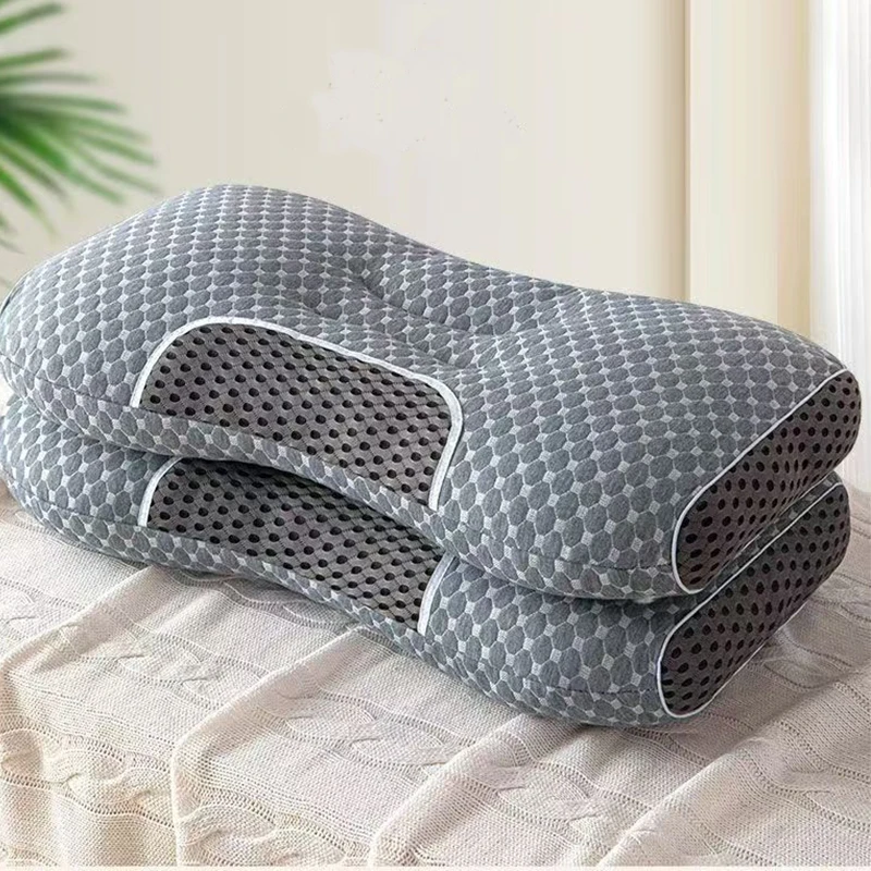 1 Stück Gestricktes Massage-Nackenkissen, Weicher Schlaf, Ergonomisches Nackenkontur-Stützkissen, Hochwertiger Kissenkern