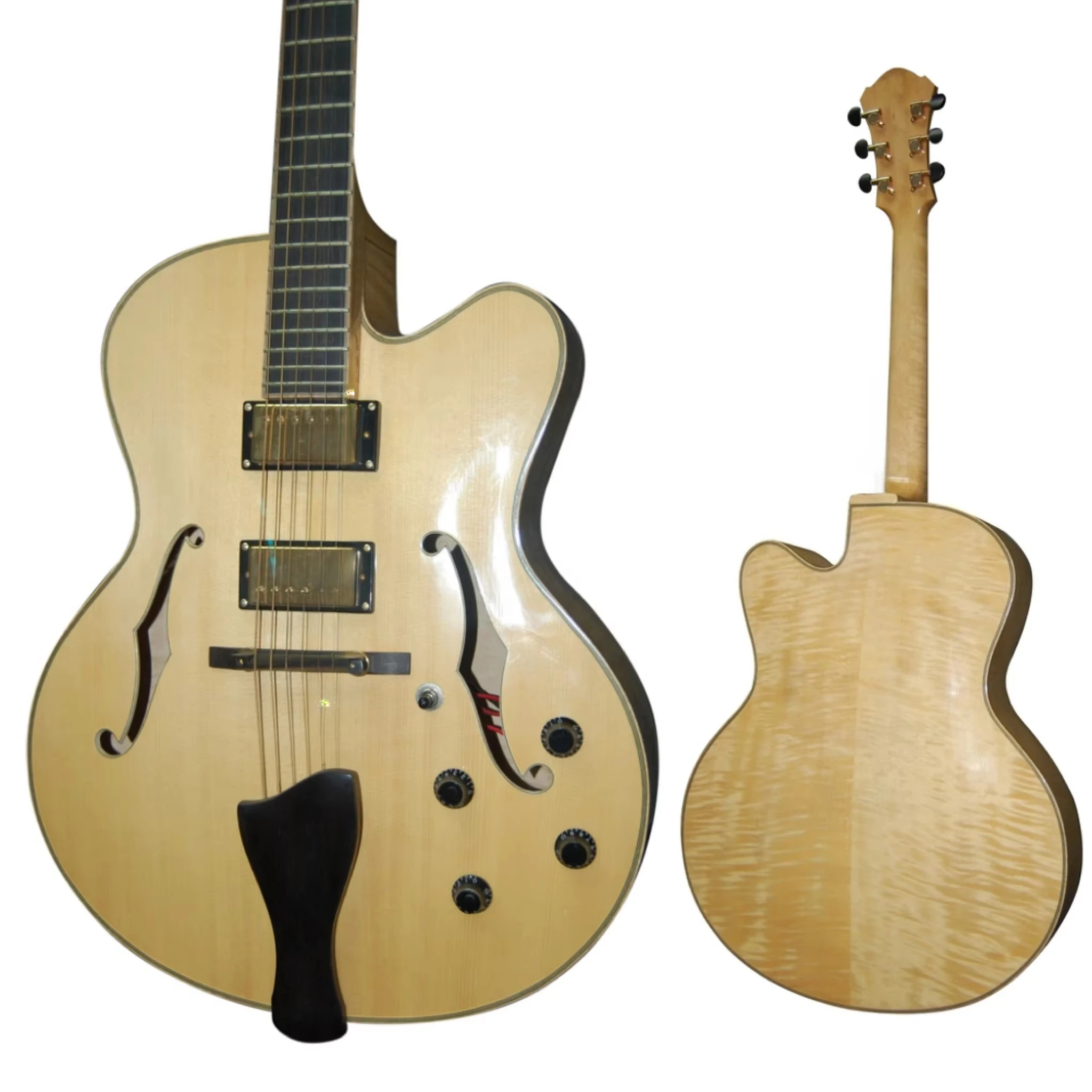 

SEMI-HOLLOW BODY JAZZ GUITARS Maple Solidwood Customizable Acoustic Electric Jazz Guital