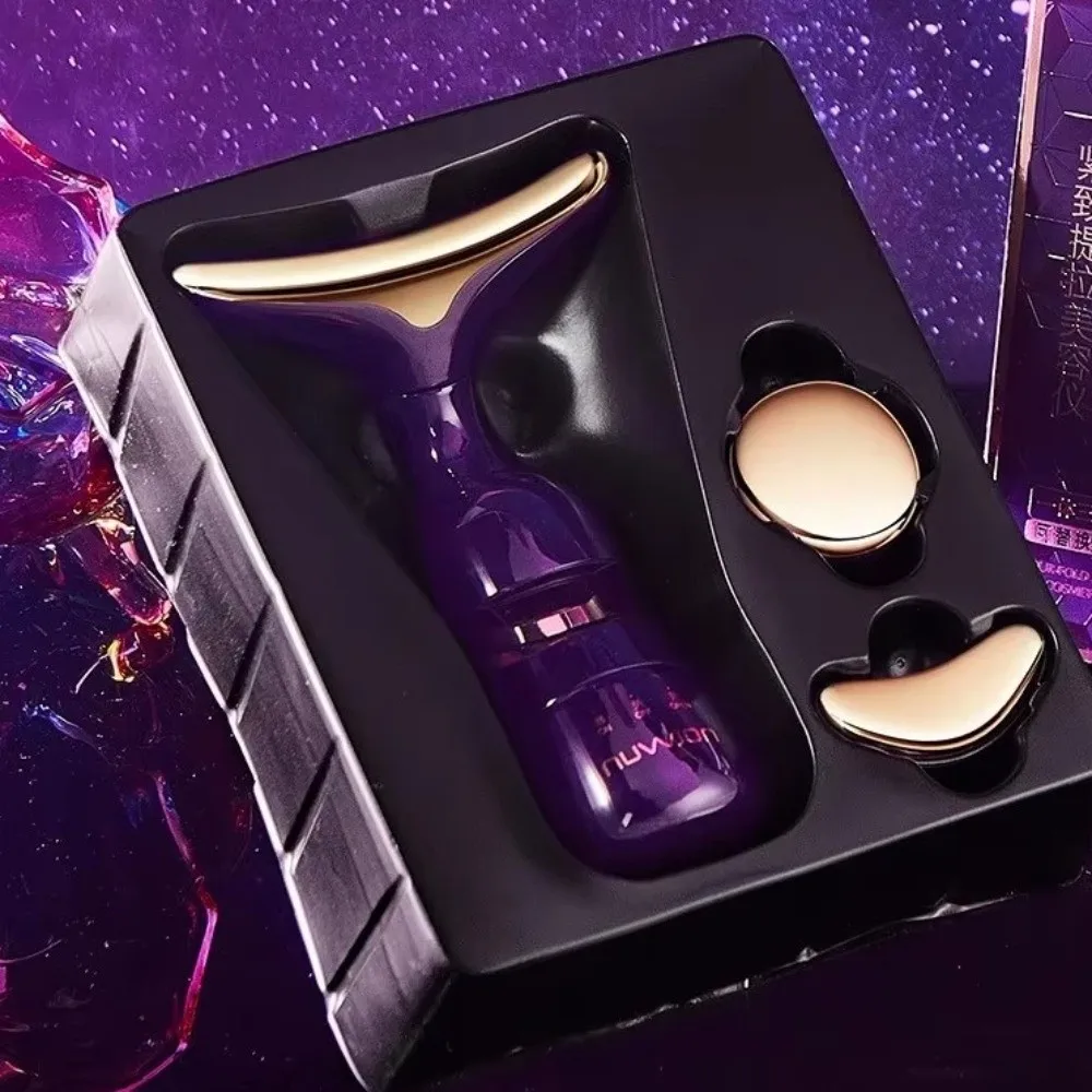 جهاز رفع الوجه البلاستيكي لتجديد شباب البشرة والعناية بالرقبة أداة تجميل 3 في 1 لتدليك العين آلة شد الجلد #1